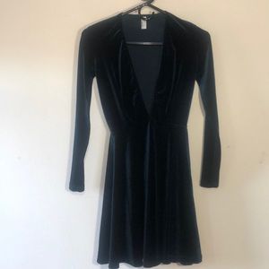 Velvet Deep-V Fit and Flare